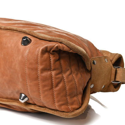 Celine Calfskin Suede Satchel Brown 12 of 18