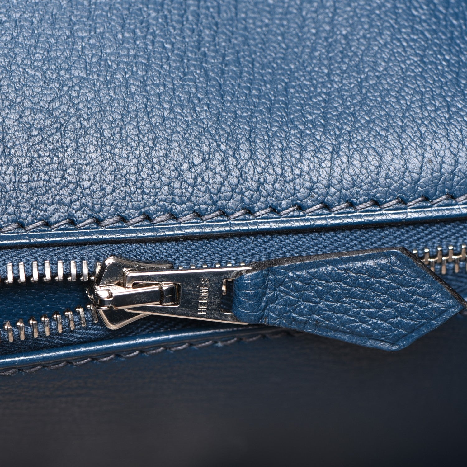 Hermes Taurillon Clemence Birkin 35 Bleu De Prusse 17 of 24