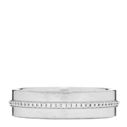 Tiffany 18K White Gold Diamond Wide T Two Ring 58 8.5 3 of 5