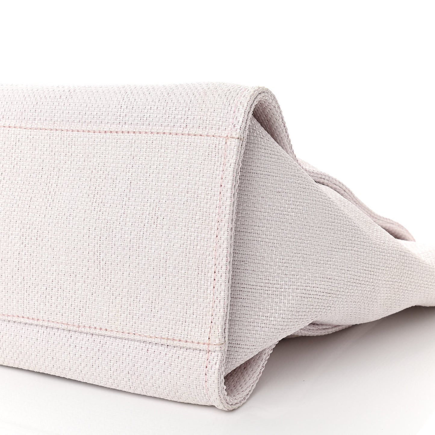 Woven Straw Raffia Medium Deauville Tote Pink
