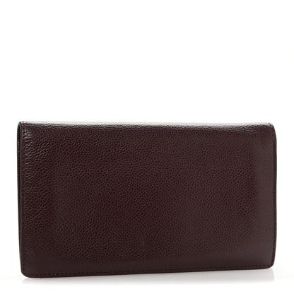 Chanel Caviar Timeless CC Yen Wallet Burgundy 3 of 9