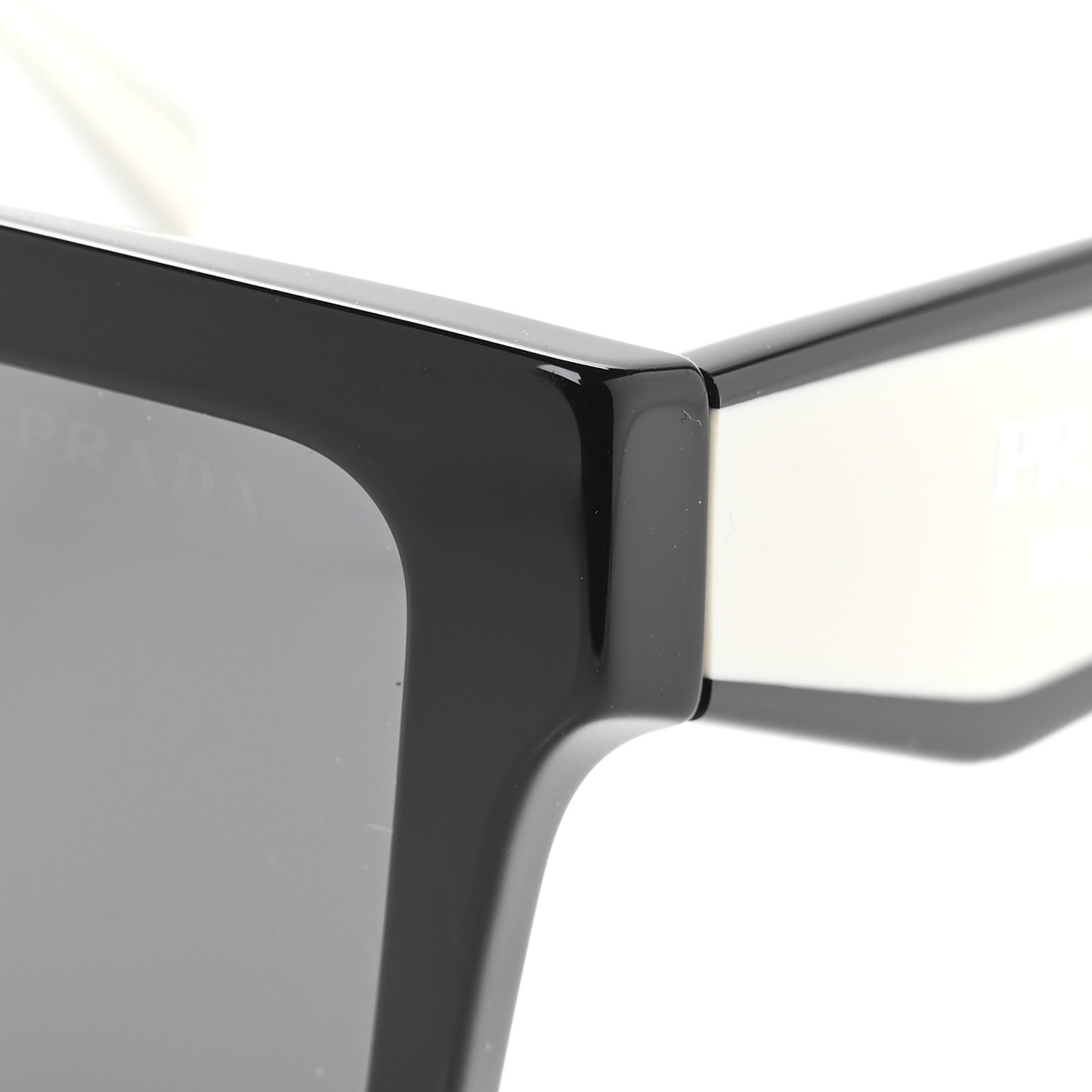 Acetate Square Sunglasses SPR 24Z Black White