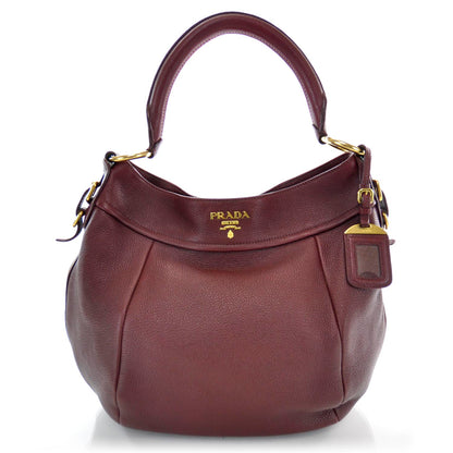 Prada Vitello Daino Hobo Amaranto 1 of 9