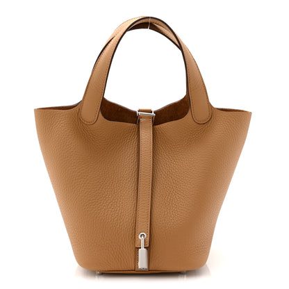 Hermes Taurillon Clemence Picotin Lock 18 PM Biscuit 1 of 11