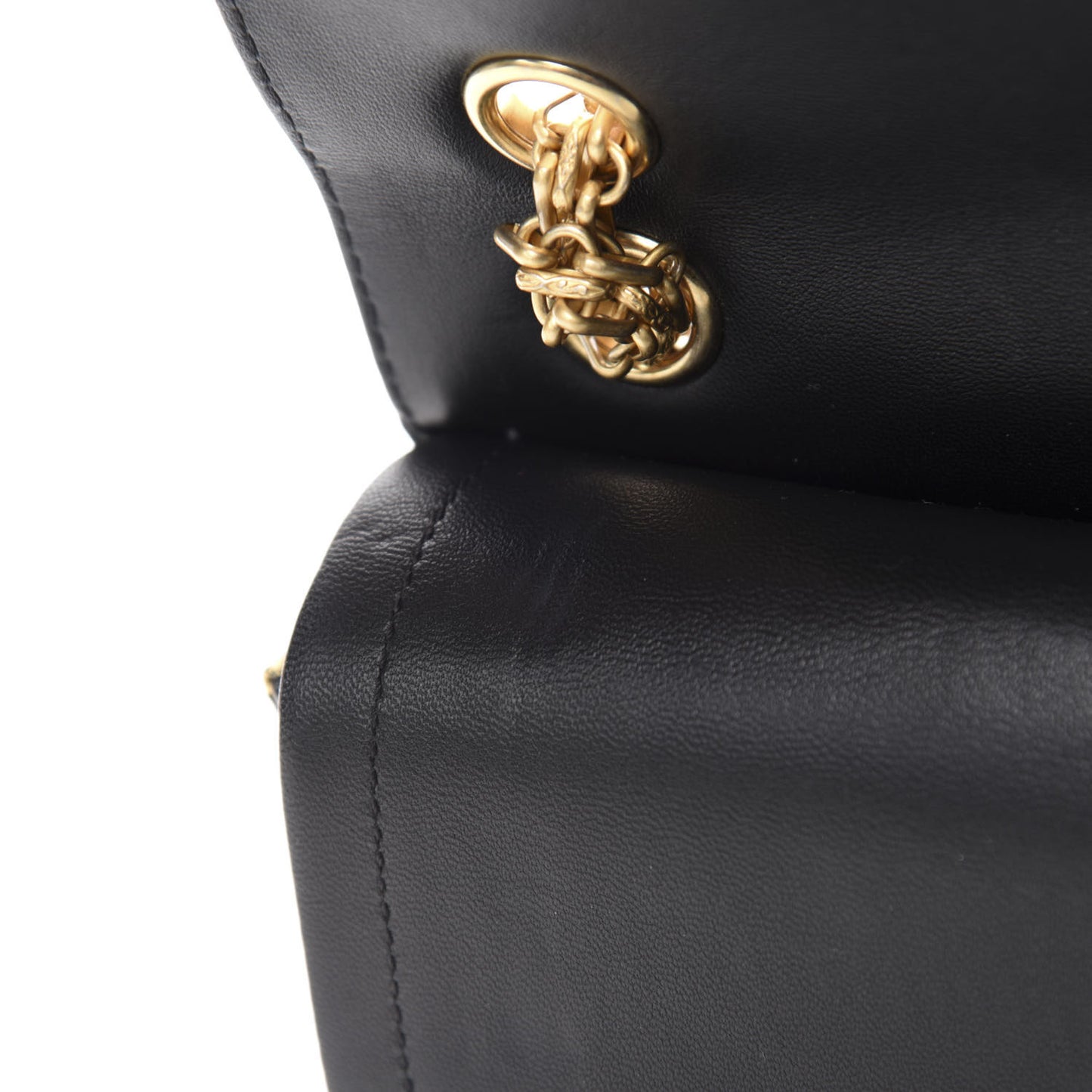 Calfskin Crocodile Embossed Graffiti 2.55 Cocodile Reissue 225 Flap Black Gold