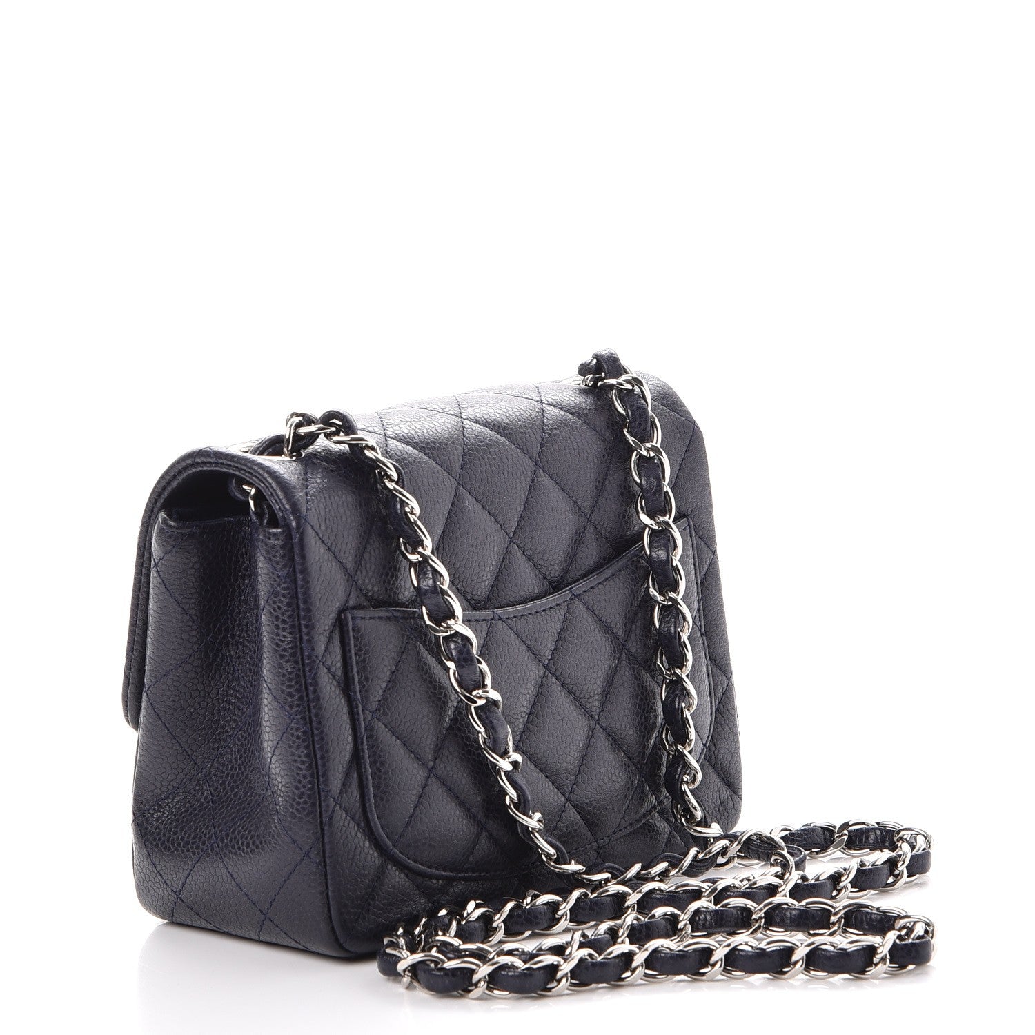 Chanel Caviar Quilted Mini Square Flap Navy 3 of 8