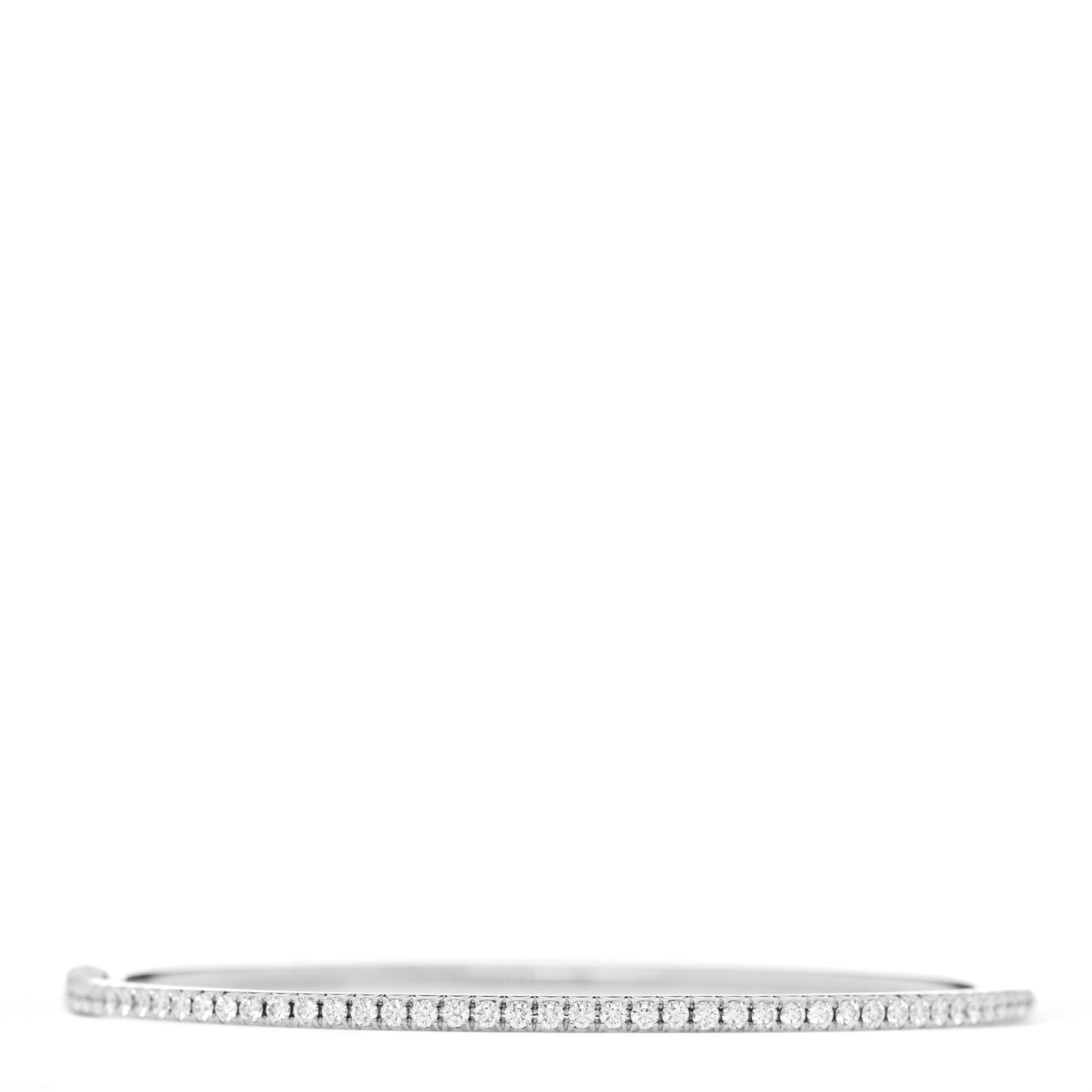 18K White Gold Diamond Metro Bangle Bracelet