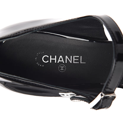 Chanel Patent Calfskin CC Pumps 38 White Black 7 of 8