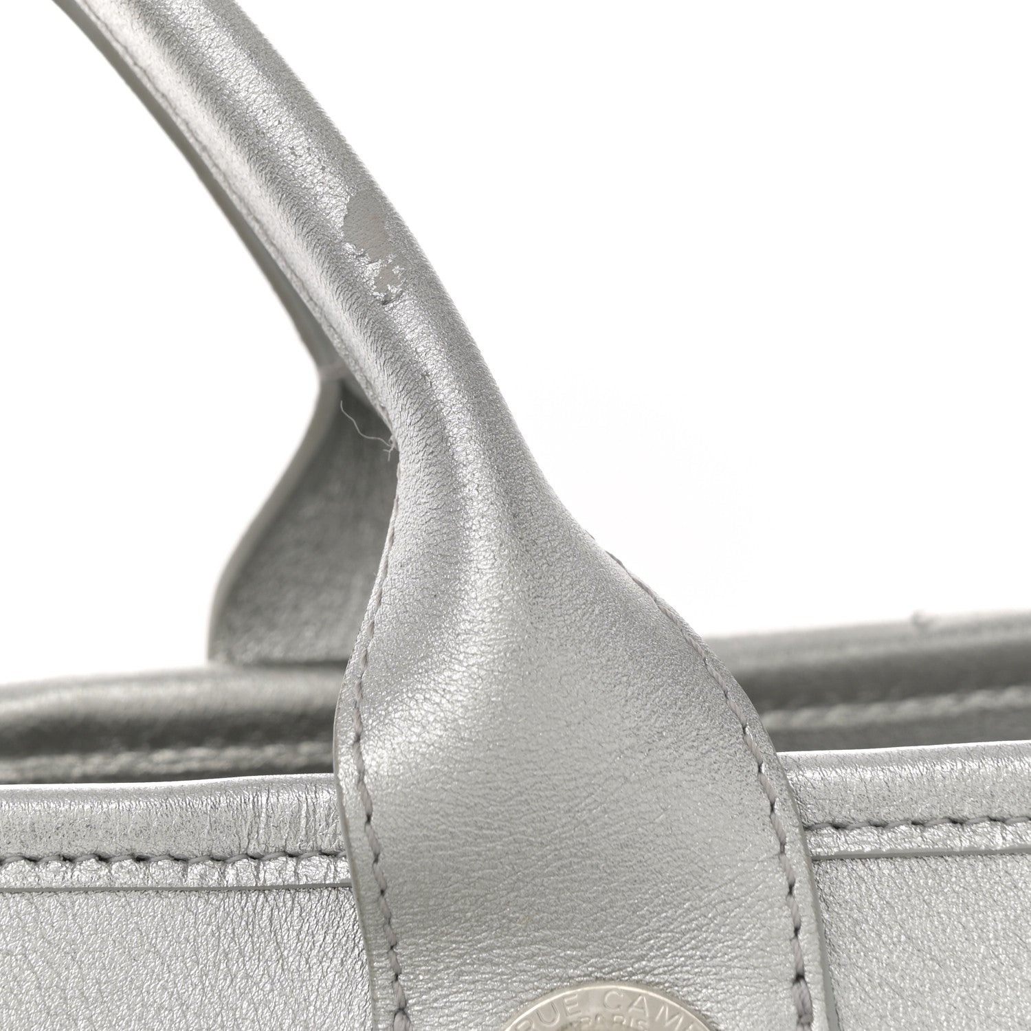 Chanel Metallic Calfskin Medium Deauville Tote Silver 21 of 27