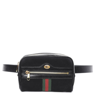 Gucci Suede Small Ophidia Belt Bag 95 38 Black 1 of 10