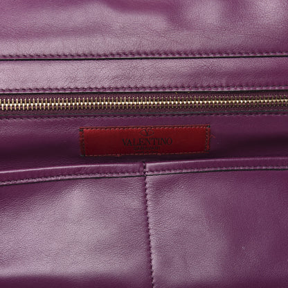 Valentino Garavani Vitello Medium Rockstud Tote Grape 6 of 12