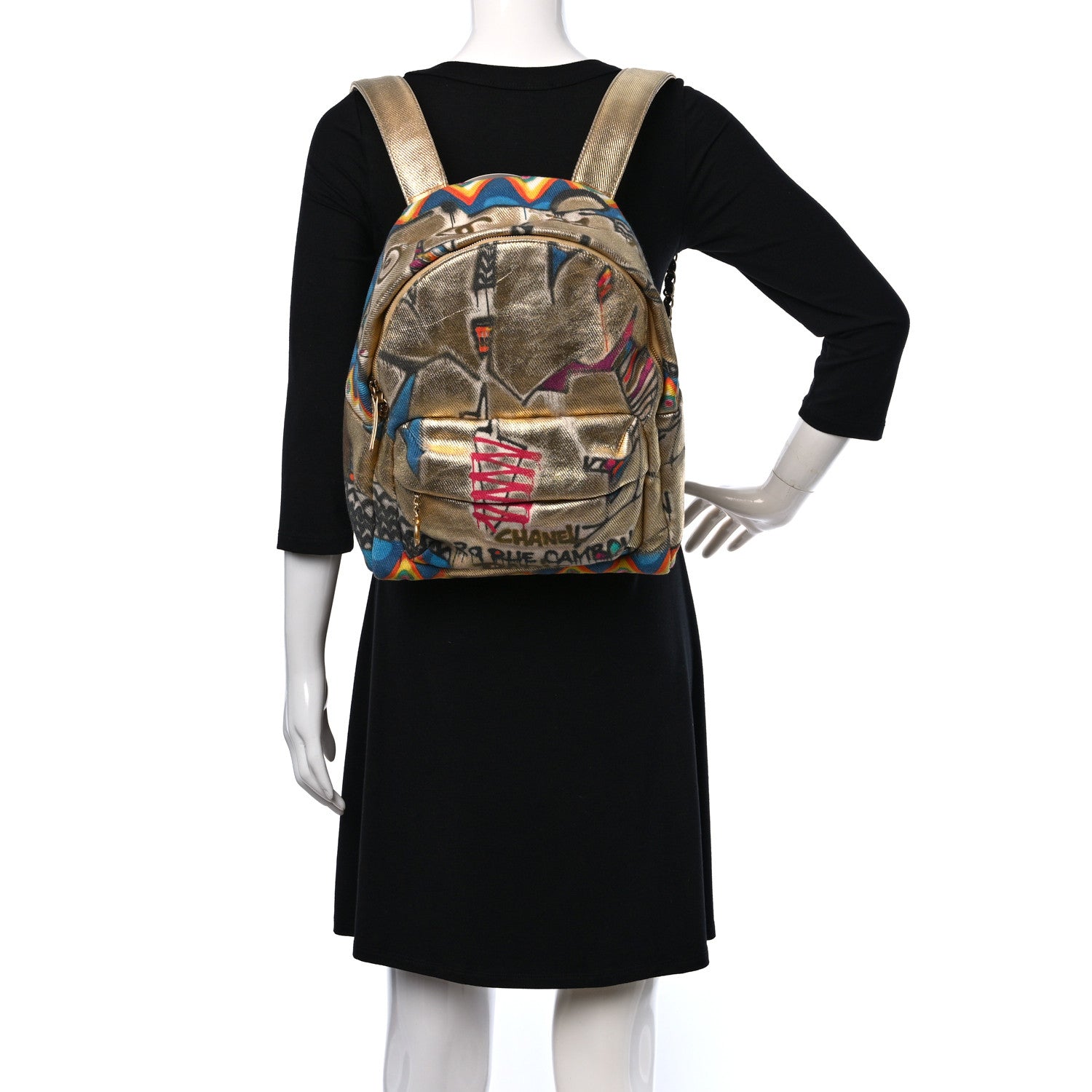 Chanel Graffiti Printed Canvas Street Spirit Backpack Multicolor 2 of 8