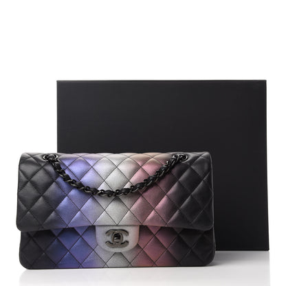 Chanel Calfskin Quilted Ombre Medium Double Flap Black 12 of 12