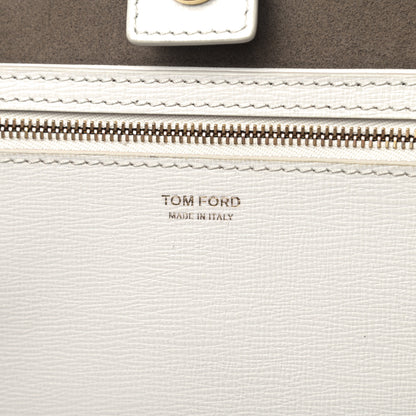 Tom Ford Grained Calfskin Small T Tote White 7 of 13