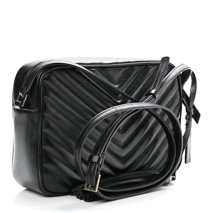 Saint Laurent Calfskin Matelasse Monogram Lou Camera Bag Black 3 of 10