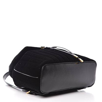 Saint Laurent Velvet Matelasse Vicky Backpack Black 4 of 11