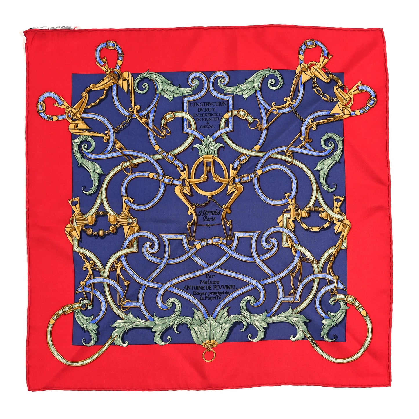 Silk L'Instruction Du Roy Pocket Square