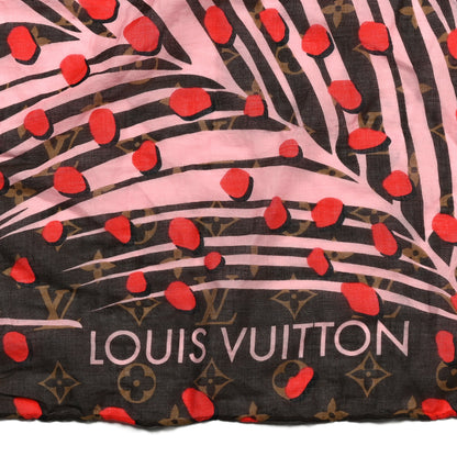 Louis Vuitton Silk Monogram Jungle Dots Scarf Sugar Pink Poppy 5 of 5