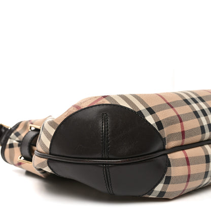 Burberry Haymarket Check Medium Willenmore Hobo Chocolate 8 of 9