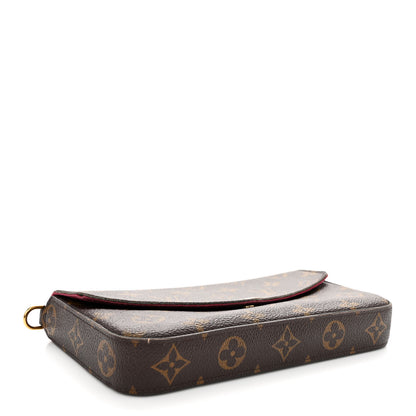 Louis Vuitton Monogram Pochette Felicie Chain Wallet Fuchsia 3 of 10