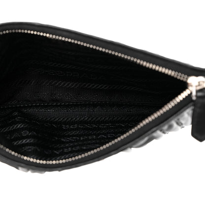Prada Nappa Gaufre Small Zip Pouch Nero Black 5 of 9