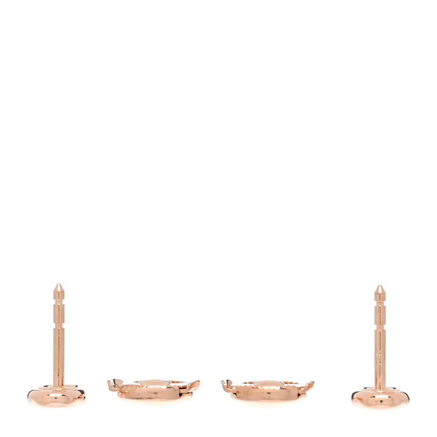 Hermes 18K Rose Gold TPM Farandole Stud Earrings 3 of 5