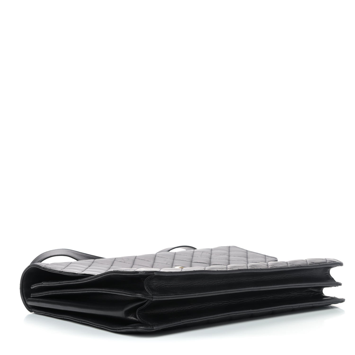 Chanel Lambskin Quilted Briefcase Bag Black 3 of 4