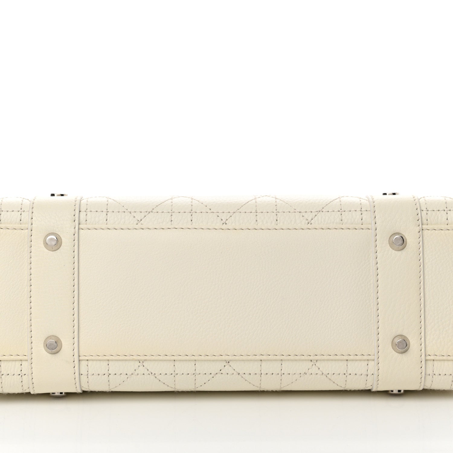 Christian Dior Calfskin Cannage Stitched Small East West Lady Dior White 13 of 15
