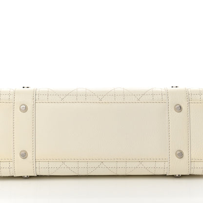 Christian Dior Calfskin Cannage Stitched Small East West Lady Dior White 13 of 15