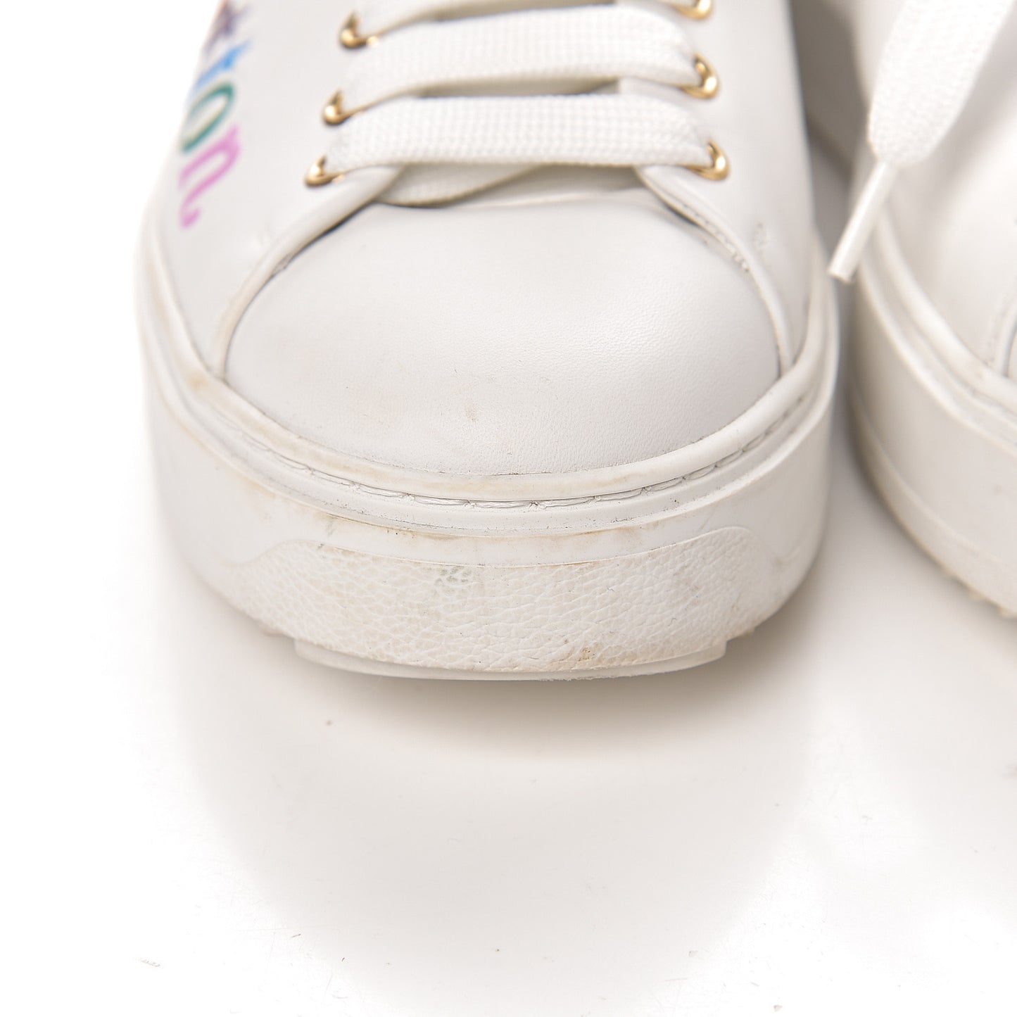 Calfskin Time Out New Wave Sneakers 38 White