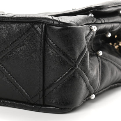 Chanel Lambskin Quilted Pearl Studded Flap Black 9 of 10