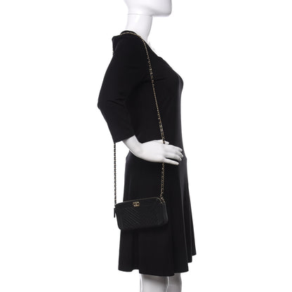 Chanel Caviar Chevron Small Boy Clutch With Chain Black 2 of 9