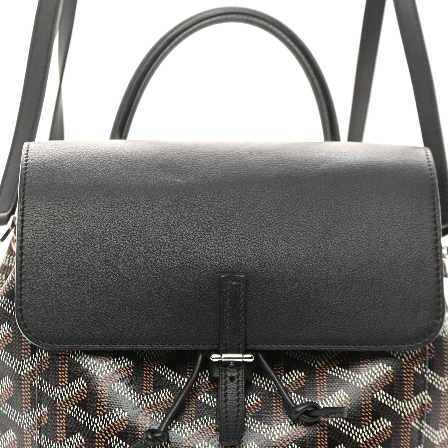 Goyardine Calfskin Mini Alpin Backpack Black