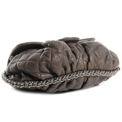 Chanel Washed Lambskin Quilted Medium Chain Around Messenger Taupe 4 of 7