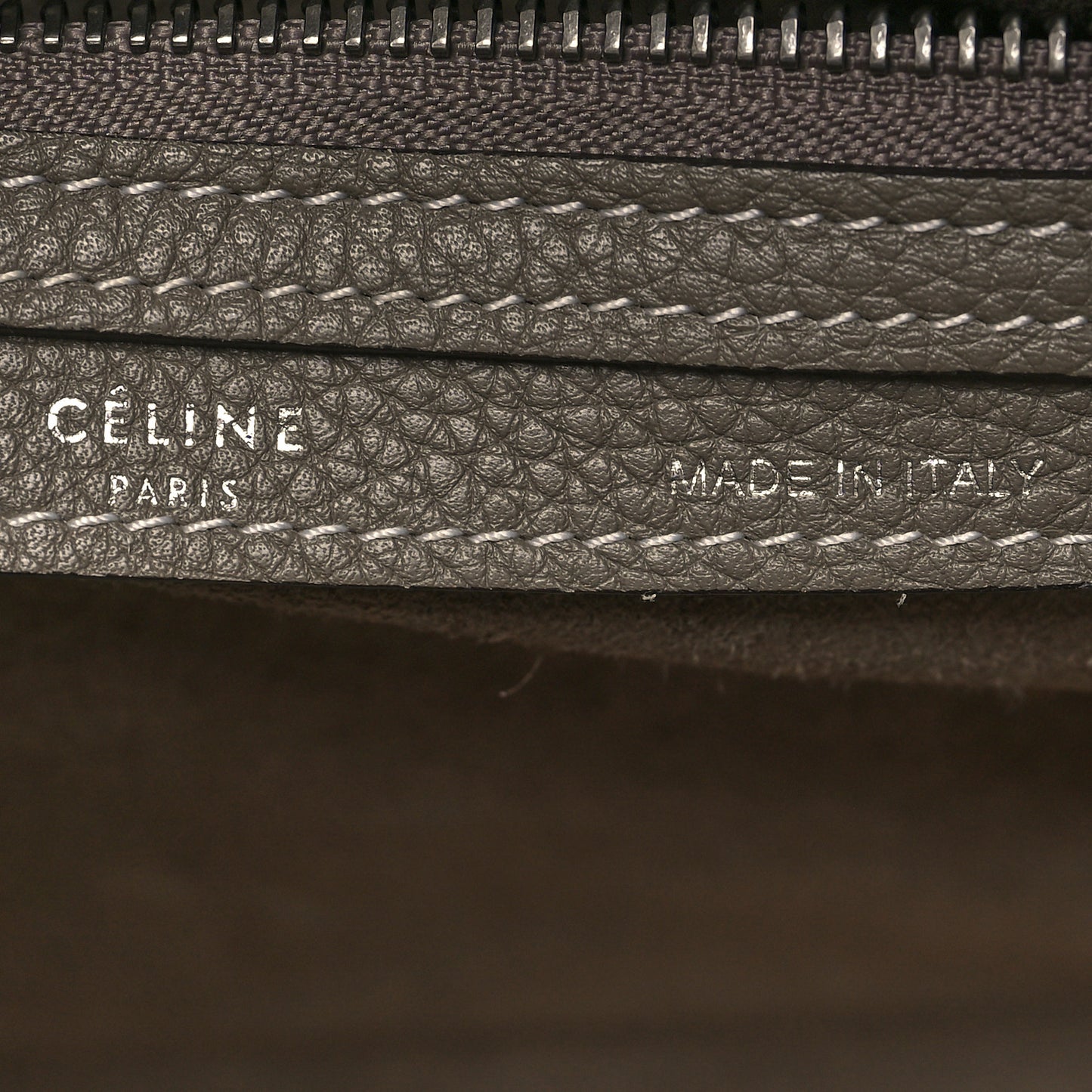 Drummed Calfskin Micro Luggage Souris