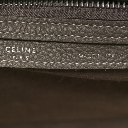 Celine Drummed Calfskin Micro Luggage Souris 6 of 11