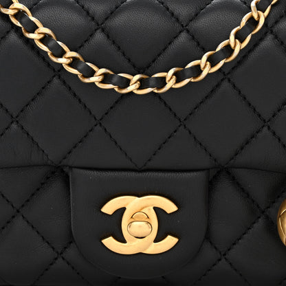 Chanel Lambskin Quilted Mini Pearl Crush Flap Black 8 of 13