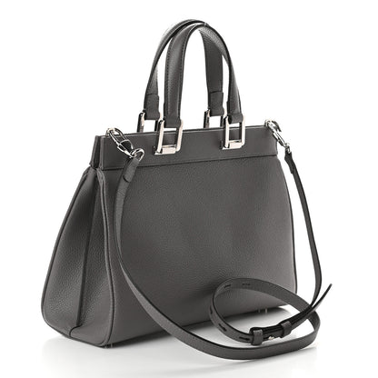 Gucci Grainy Calfskin Small Zumi Top Handle Bag Dusty Grey 2 of 9