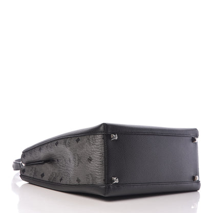 MCM Grained Calfskin Visetos Medium Sarah Hobo Black 4 of 9