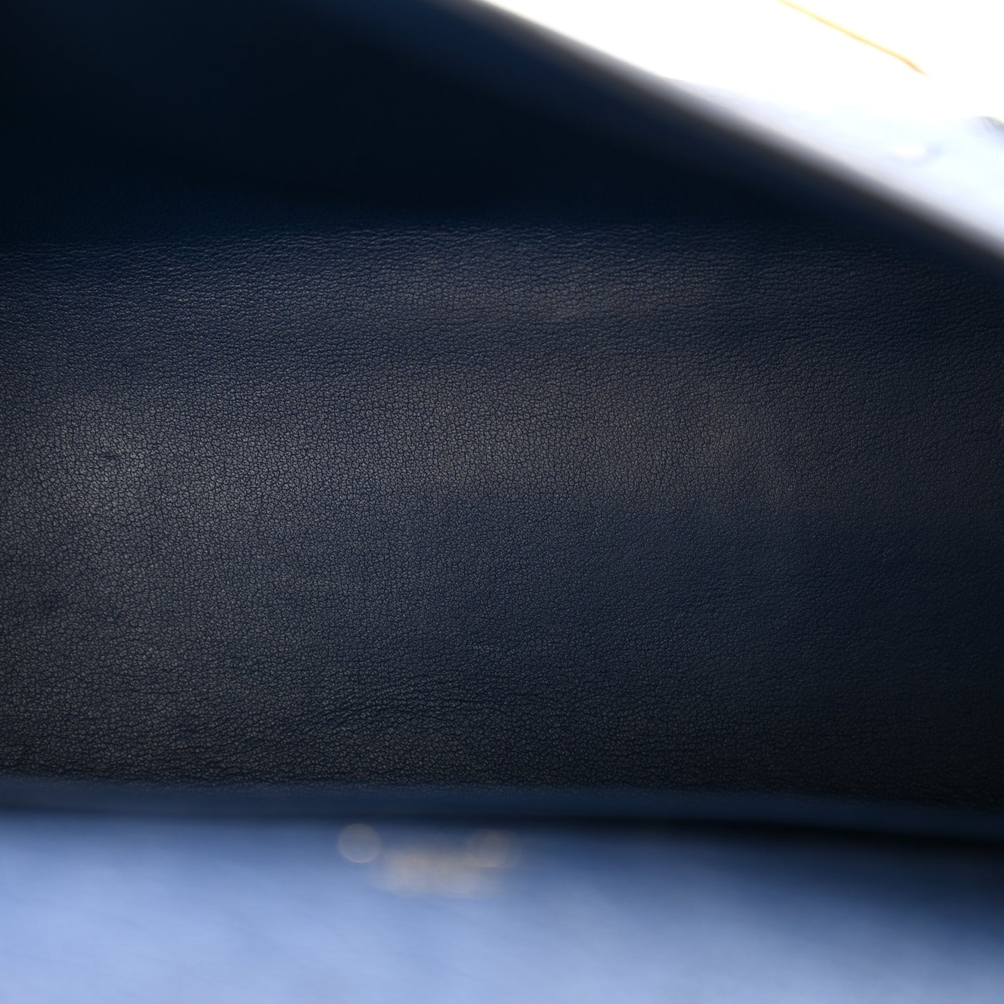 Ostrich Kelly Pochette Clutch Bleu Roi