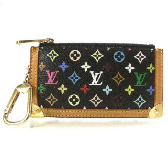 Louis Vuitton Monogram Multicolor Key Pouch Black 1 of 14