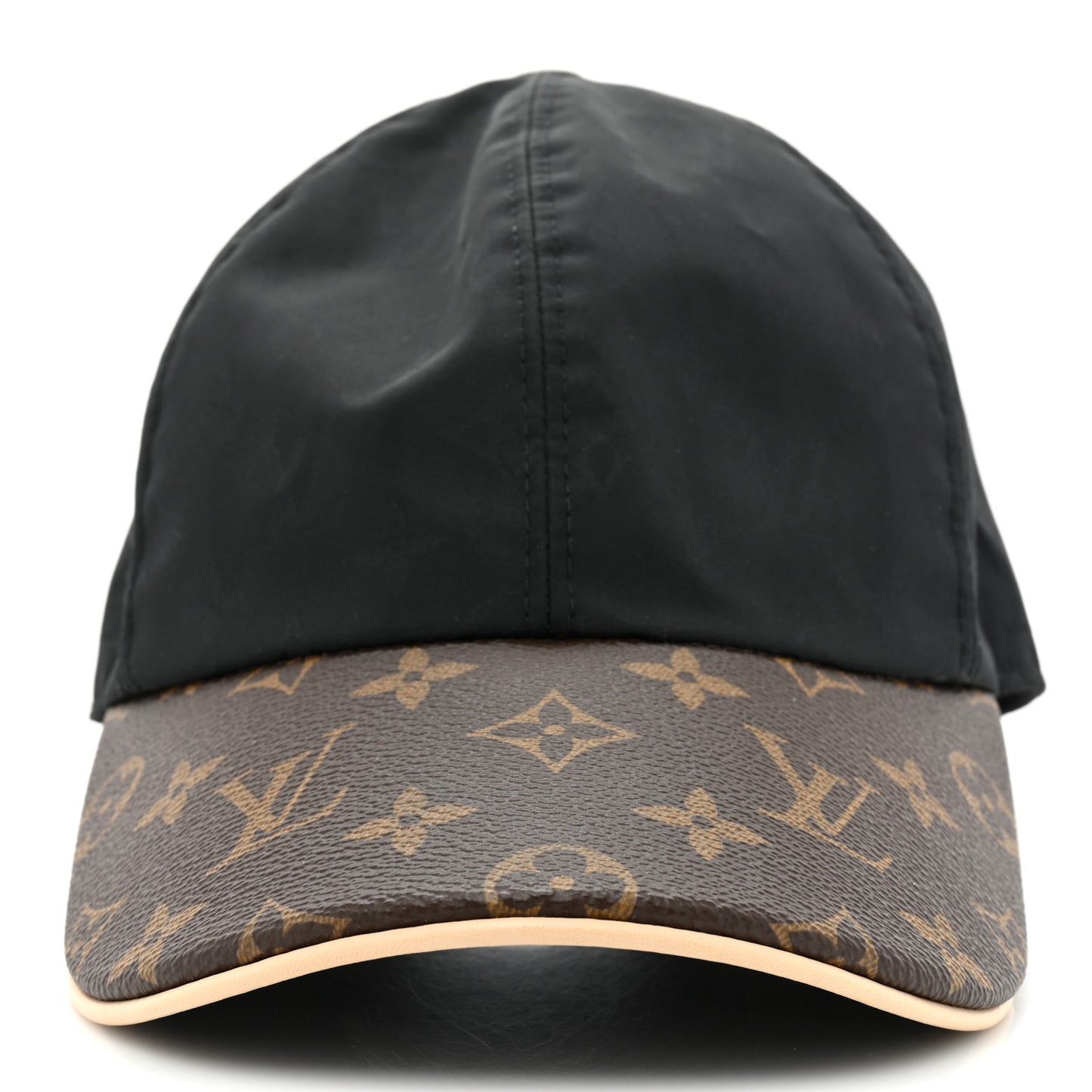 Polyester Silk Monogram LV Get Ready Cap M Black