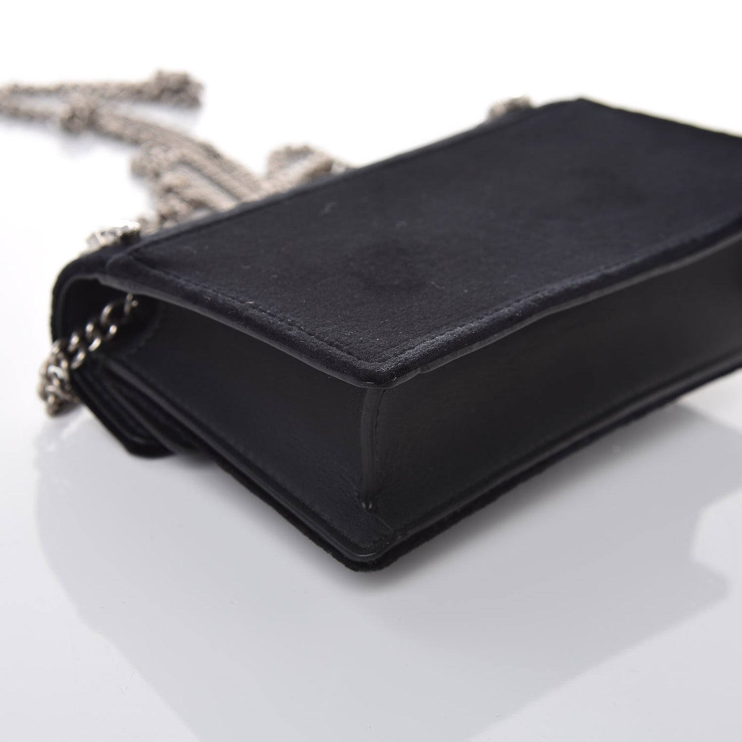 Velvet Crystal Super Mini Dionysus Shoulder Bag Black