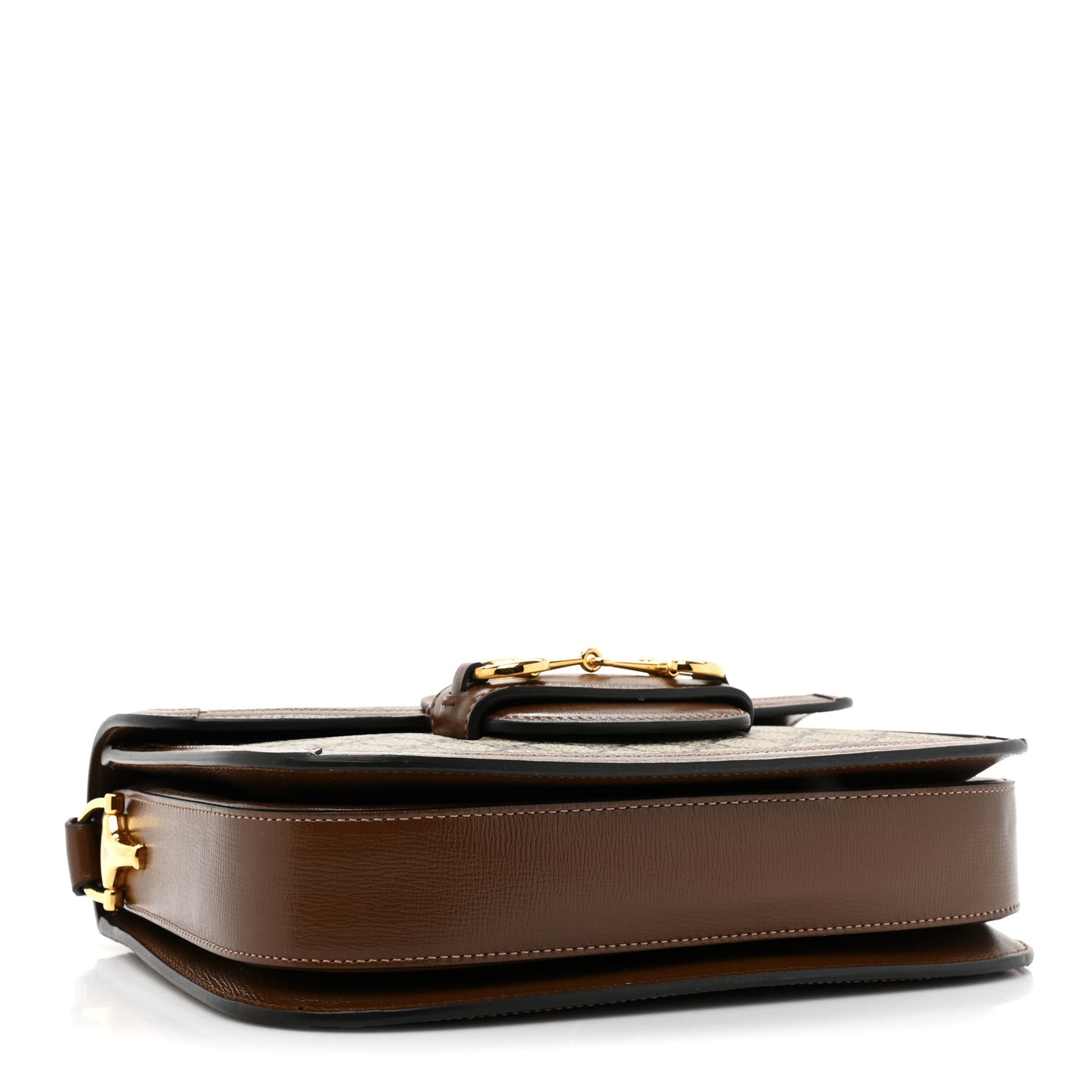 GG Supreme Monogram Horsebit 1955 Shoulder Bag Beige Brown Sugar