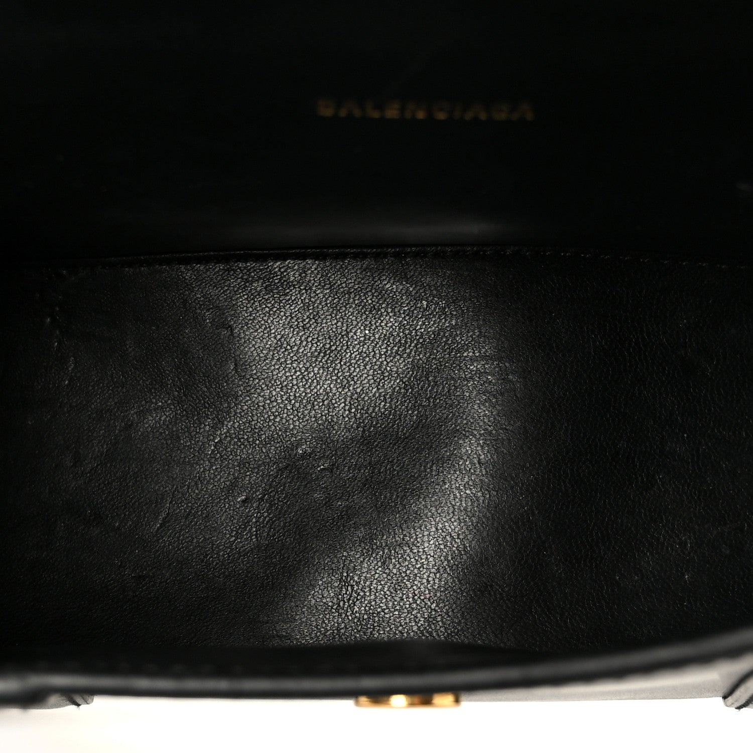 Balenciaga Shiny Box Calfskin Hourglass Top Handle Bag XS Black 5 of 11
