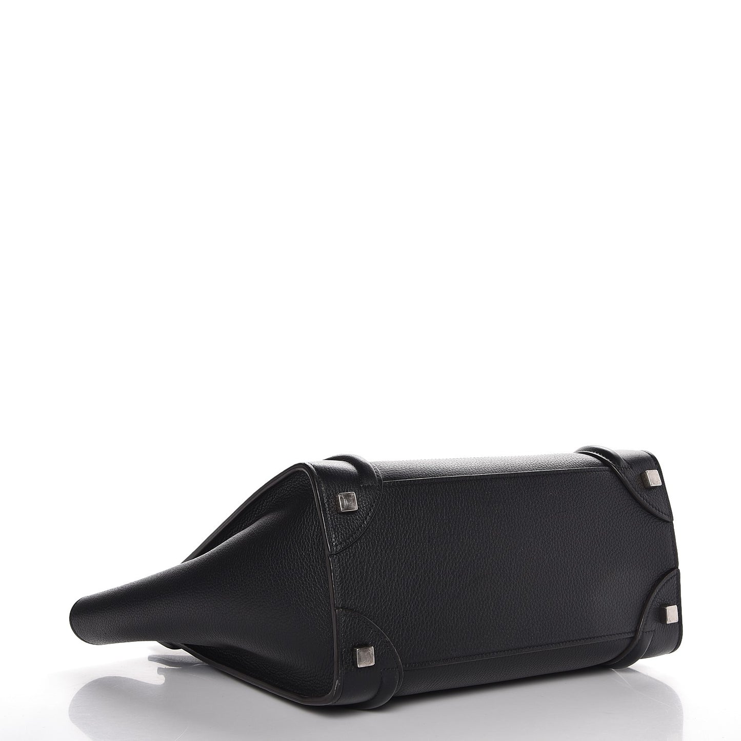 Drummed Calfskin Micro Luggage Black
