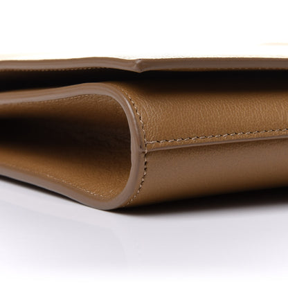 Saint Laurent Calfskin Monogram Large Belle De Jour Clutch Beige 10 of 12