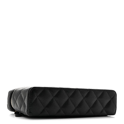 Chanel Caviar Quilted Top Handle Slim Vanity With Chain Black 4 of 11