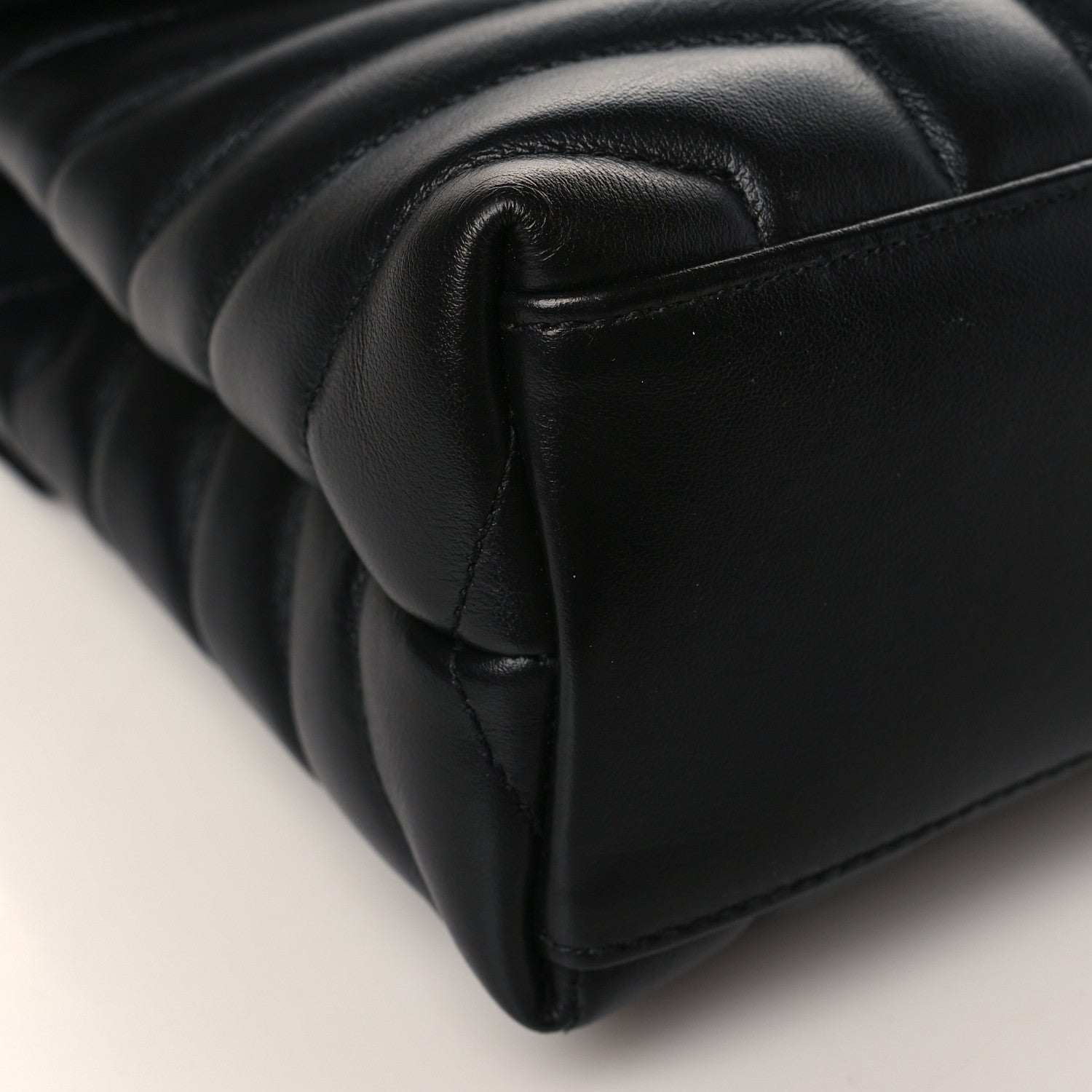 Saint Laurent Calfskin Y Quilted Monogram Monochrome Small Loulou Chain Satchel Black 8 of 11