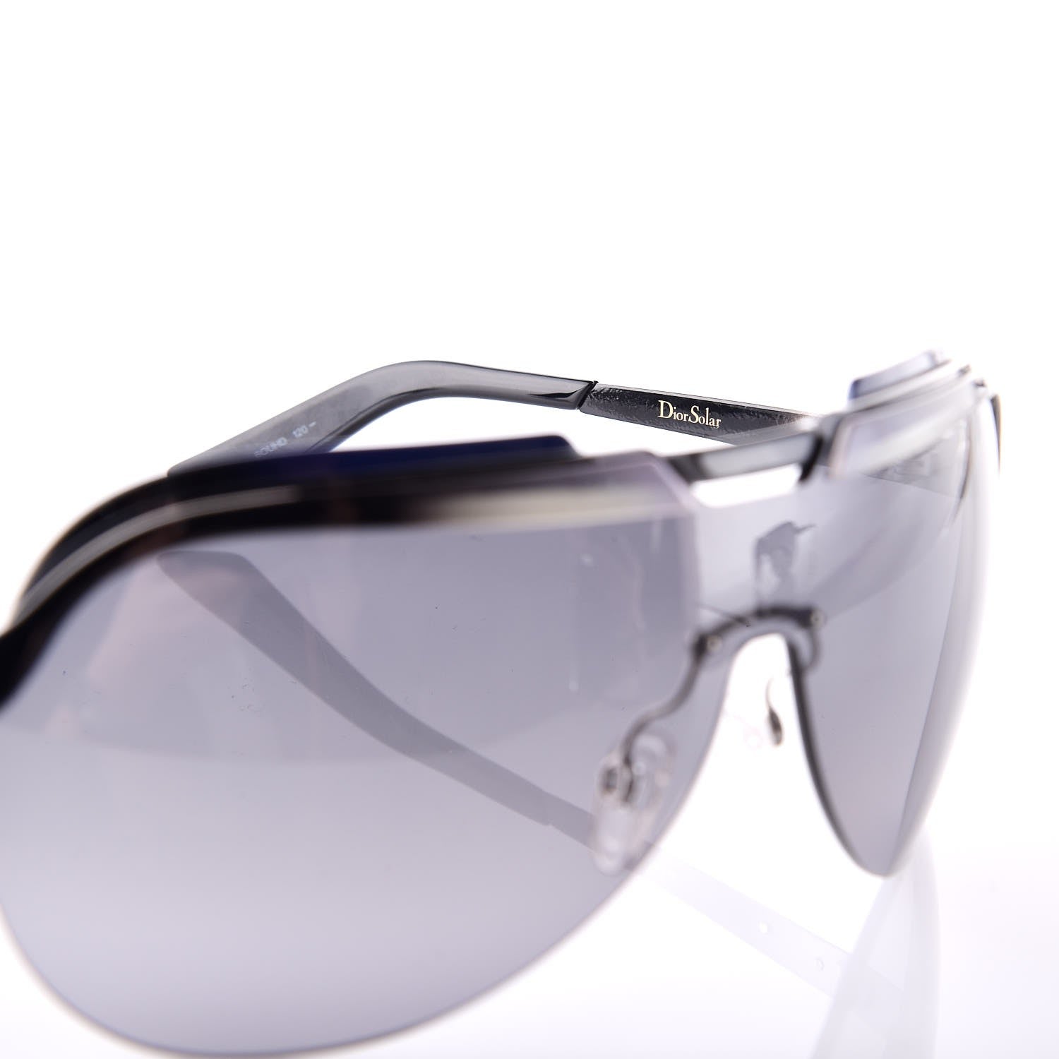 Christian Dior Solar Shield Sunglasses Black Blue 5 of 8